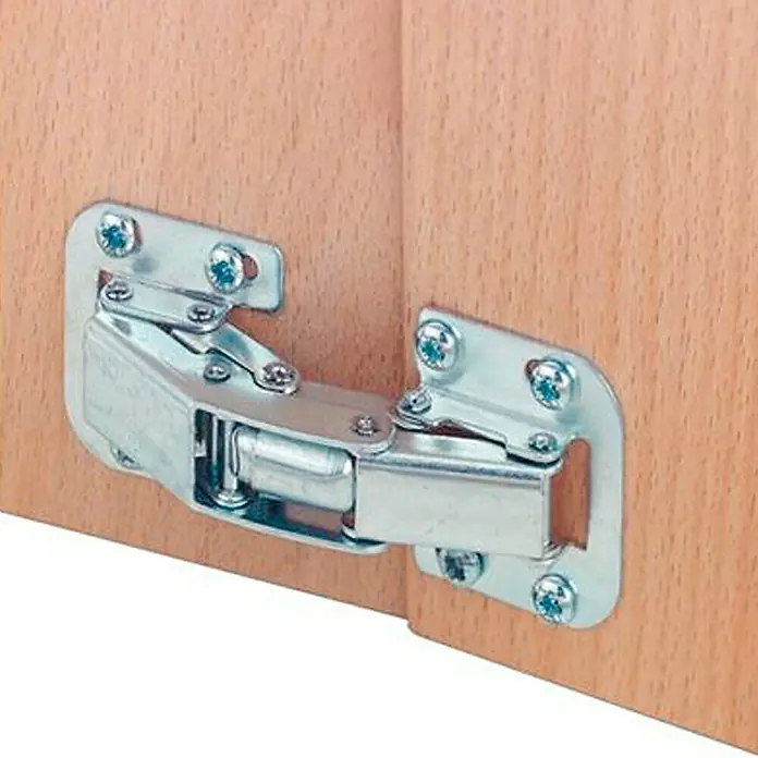 Stabilit Bisagra con resorte - Metal, Zincado - Bisagra de acero para el montaje de muebles. La bisagra está diseñada para su fijación a paneles de madera.