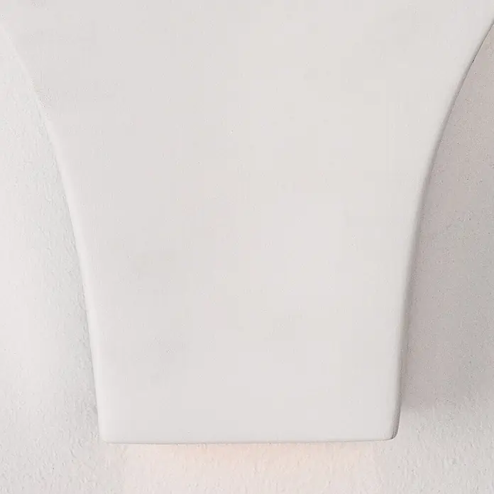 Orion Leuchten Wandleuchte - 60 W, L x B x H: 8,7 x 17,8 x 16,5 cm, G9 - Weiße, geschwungene Wandleuchte mit warmem Licht von unten.