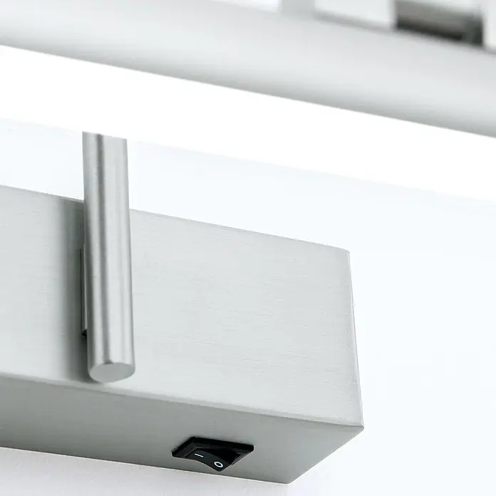 Orion Leuchten Wandleuchte - 6 W, L x B x H: 18,5 x 30 x 10 cm - Gebürstete Aluminium-Wandleuchte mit integriertem Kippschalter.