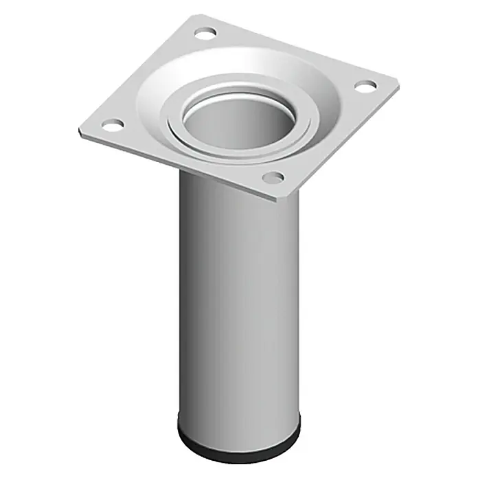 Element System Pata para muebles - Ø x Al: 3 x 10 cm, Capacidad de carga: 50 kg, Acero, Blanco - Elegante pata metálica para muebles con placa de montaje cuadrada para una fijación fácil y segura a diversos muebles.