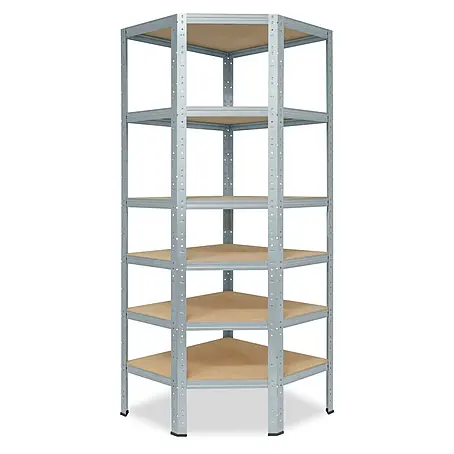 shelfplaza Eckregal Home verzinkt 230x70x40 cm, 6 Böden 145 kg