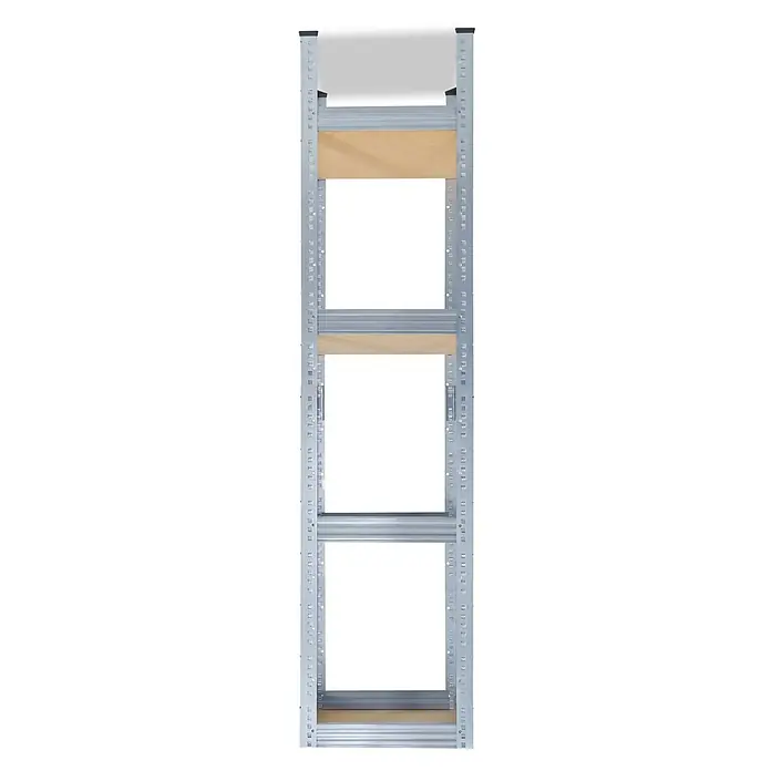 shelfplaza Schwerlastregal Pro verzinkt 200x60x60 cm, 4 Böden 200 kg -  - Verzinktes Stahlregal mit vier verstellbaren hellbraunen Holzregalböden.
