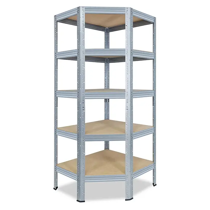 shelfplaza Schwerlastregal PRO - H x B x T: 180 x 90 x 60 cm, Traglast pro Boden: 200 kg, Anzahl Böden: 5 Stk., Stecken, verzinkt - 5-stöckiges verzinktes Metalleckregal mit Holzböden, ideal für Lagerung in Garage oder Werkstatt.