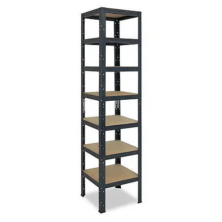 shelfplaza Schwerlastregal Home anthrazit 200x40x40 cm, 7 Böden 125 kg