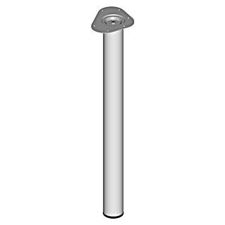 Element System Meubelpoot (Ø x h: 6 x 40 cm, Draagkracht: 75 kg, Staal, Wit/aluminium)
