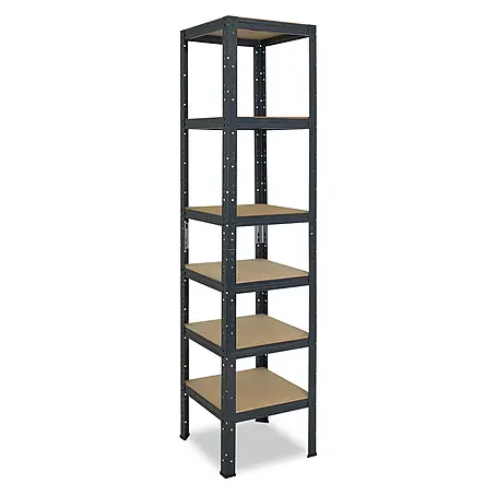 shelfplaza Schwerlastregal Home anthrazit 180x60x60 cm, 6 Böden 145 kg