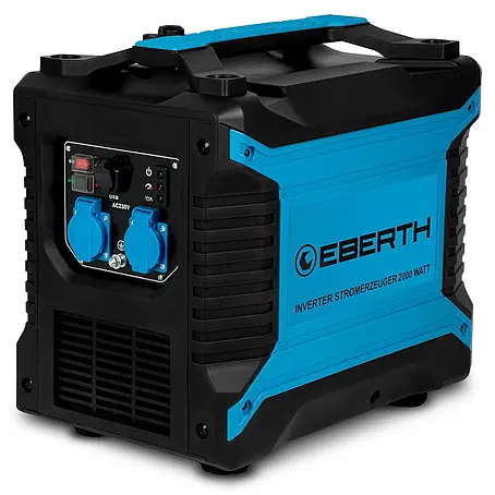 EBERTH  Stromerzeuger Inverter 2000 W, 3 PS, 230 V, ECO-Modus, USB