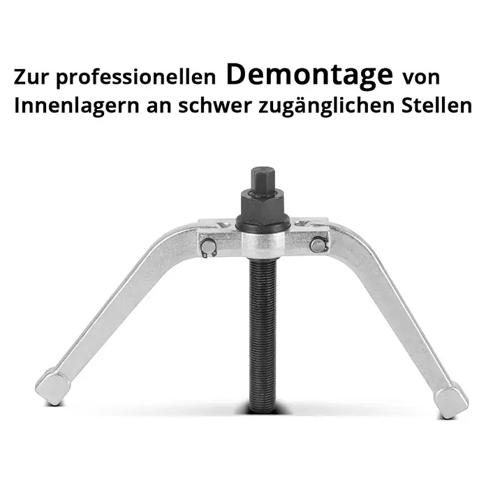 STAHLWERK Grundloch-Innenlager-Abzieher-Satz mit Gleithammer, 3 Adaptern -  - Silberner Abzieher aus Metall zur professionellen Demontage von Innenlagern.