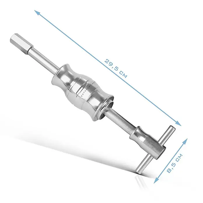 STAHLWERK Grundloch-Innenlager-Abzieher-Satz mit Gleithammer, 3 Adaptern -  - Metallischer Schlagauszieher zum Entfernen von Bauteilen.