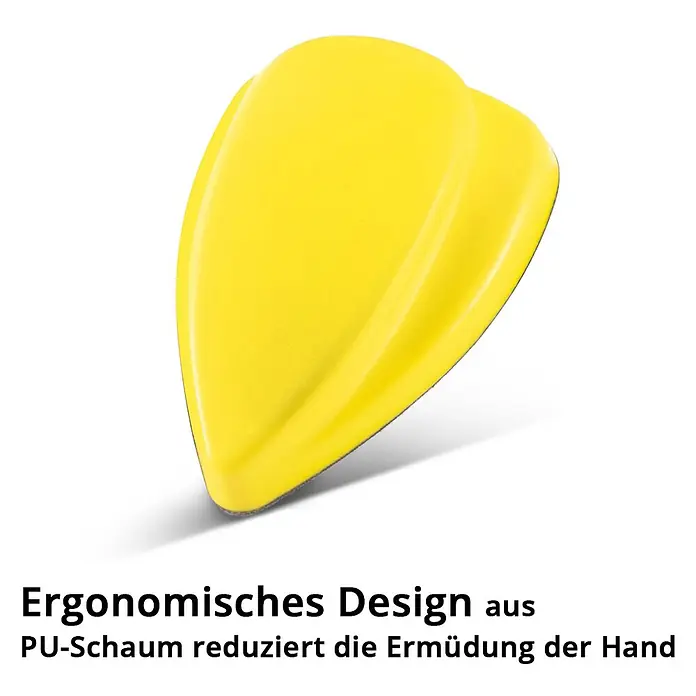 STAHLWERK Elektro-Exzenterschleifer Brushless Exzenterschleifer 350 W Handschleifer Set - 350 W, 4.000 U/min - 10.000 U/min - Gelbes ergonomisches Handwerkzeug aus PU-Schaum zur Reduzierung der Handermüdung.
