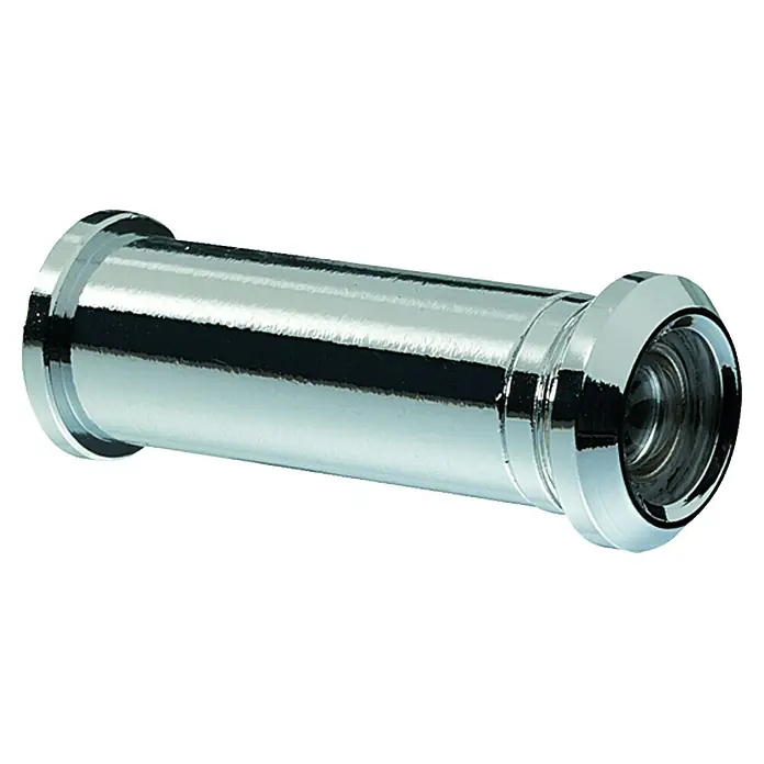 Abus Türspion 2160 - Messing, Stärke Tür: 35 mm - 53 mm - Türspion aus glänzendem Chrom für erhöhte Sicherheit. Bietet klare Sicht und ist eine robuste Ergänzung für jede Haustür.