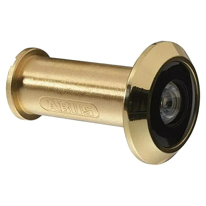 Abus Türspion 2200 - Vergoldet, Messing, Stärke Tür: 35 mm - 53 mm - Türspion aus Messing von ABUS für eine klare Sicht.