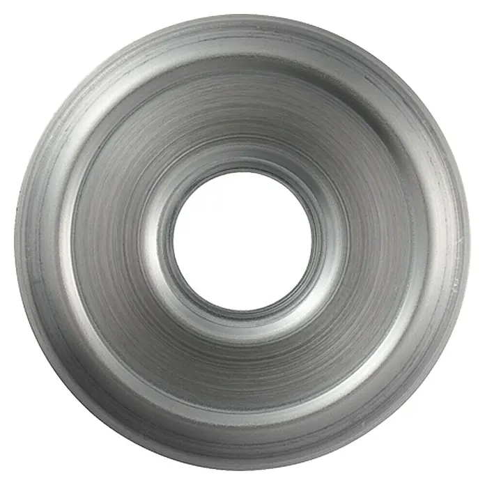 Abus Abdeckrosette 2200Außendurchmesser: 50 mm, Passend für: Abus Türspion 2200/2300 - Metallzylinderhut, ideal für Sanitärinstallationen, mit polierter Oberfläche und zentriertem Loch für einfache Montage.