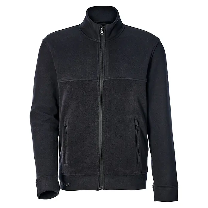 Engelbert Strauss e.s.line.core Fleecejacke - Schwarz, S - Schwarze Fleecejacke mit durchgehendem Reißverschluss, Stehkragen und zwei Reißverschlusstaschen. Bequem und warm.