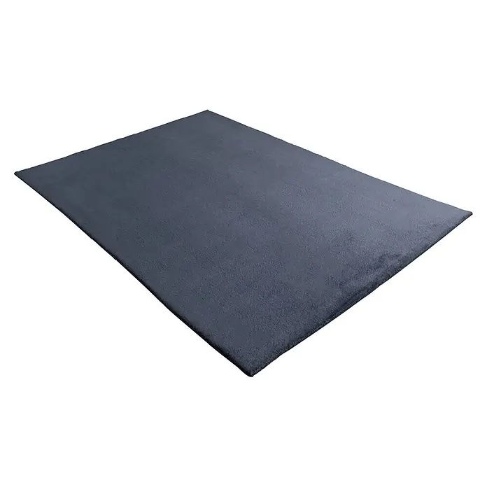 Kayoom Fellteppich Boundless 225 - Anthrazit, 170 x 120 cm, 90 % Polyester, 10 % Baumwolle - Rechteckiger dunkelgrauer Teppich mit weichem Flor.