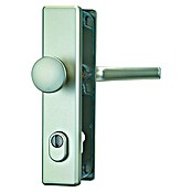 Abus Herraje de protección (Puerta de entrada del apartamento, Alpaca, Grosor de puerta: 37 - 47 mm, Botón exterior, manilla interior)