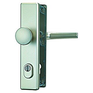 Abus Herraje de protección KLN 314 ZS (Puerta de entrada del apartamento, Alpaca, Grosor de la puerta: 37 mm - 47 mm, Botón exterior, manilla interior)