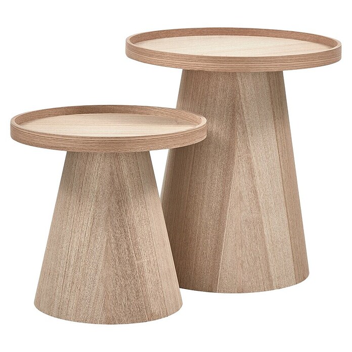 Woood Bijzettafel Maud (Rond, Naturel, Ø x h: 45 x 50 cm) | BAUHAUS