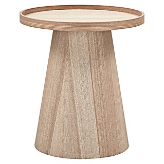 Woood Bijzettafel Maud (Rond, Naturel, Ø x h: 45 x 50 cm)
