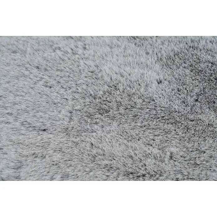 Kayoom Kunstfell Boundless 226 - Grau, 90 x 60 cm, 90 % Polyester, 10 % Baumwolle - Weicher, flauschiger grauer Kunstfellstoff.