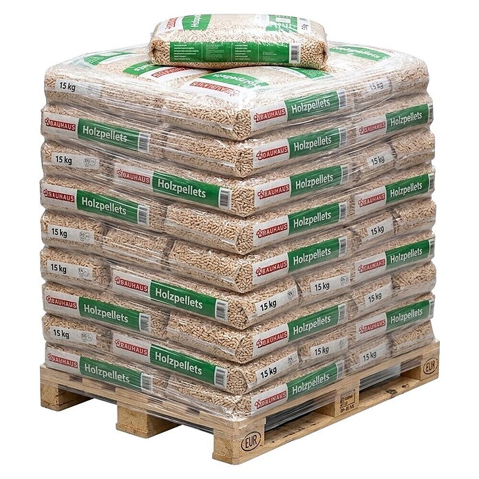 Lesni peleti BAUHAUS - paleta  (72 x 15 kg) | 5706 - Brennstoffe-Pellets | FAFA - Winterprogramm | FAF - Winterprogramm | FA - Baustoffe | F - Baustoffe | BAUHAUS