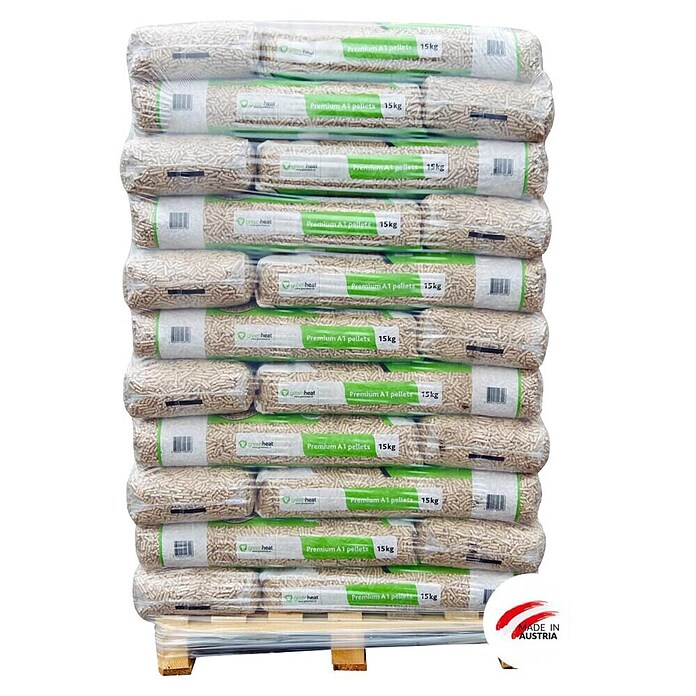 Lesni peleti Greenheat Premium - paleta  (72 x 15 kg) | 5706 - Brennstoffe-Pellets | FAFA - Winterprogramm | FAF - Winterprogramm | FA - Baustoffe | F - Baustoffe | BAUHAUS