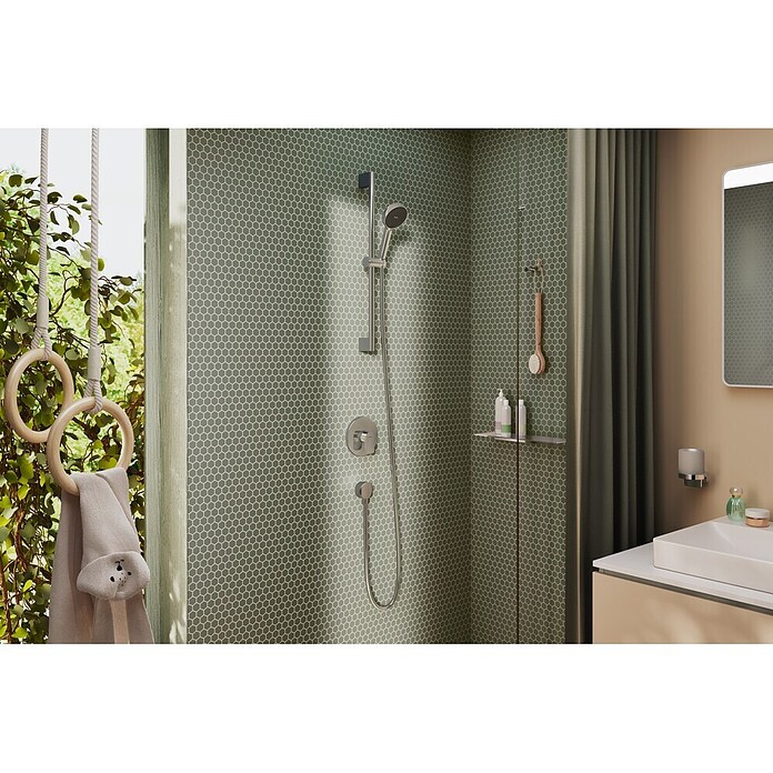 Hansgrohe Pršni drog z ročno prho Activera Eco  (Krom/temno siva, Višina: 67 cm) | 3726 - Brausegarnituren Marke | DAFD - Brausen und Zubehör Marke | DAF - Armaturen Brausen | DA - Badausstattung/Bäderwelt | D - Sanitär | BAUHAUS