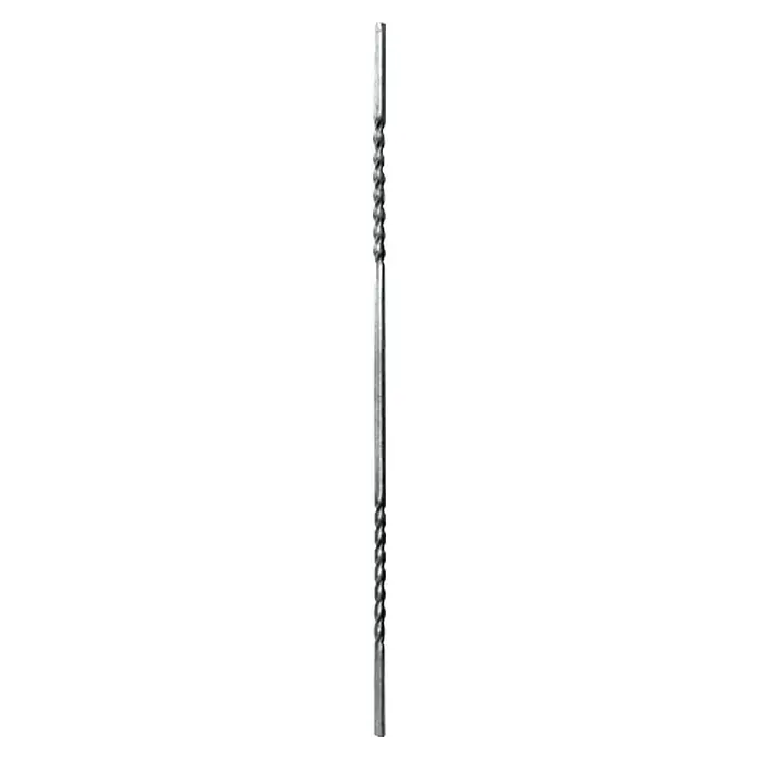 Geländerstab - 2 x gedreht, Länge: 1.000 mm - Metallgeländerpfosten mit spiralförmigen Akzenten für moderne Treppen. Stilvoll und robust.