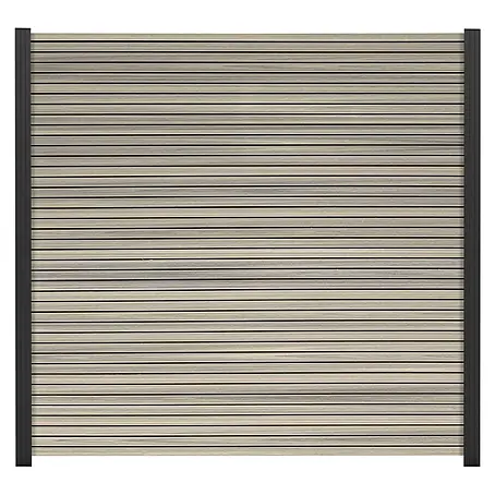 GartenLand WPC Zaun Shadowline Sichtschutz Steckzaun Amethystgrau