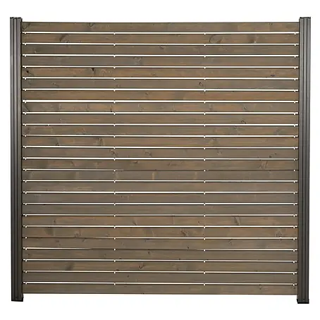GartenLand Holz Zaun Craftwood ca. 180x180 cm Kiefer Grau FSC® Ohne Pfosten