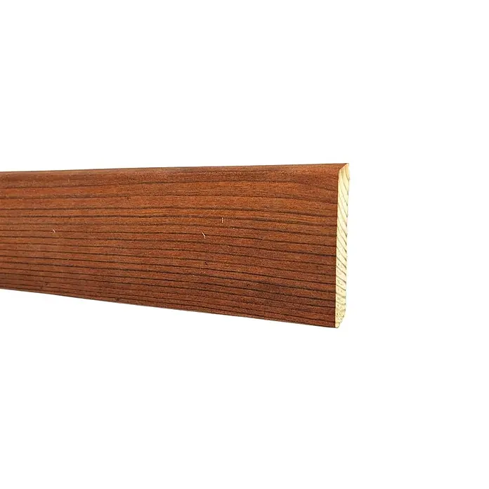 GartenLand Steckzaun-Element Holz Zaun Craftwood Musterstück - B x H: 20 x 7,5 cm, Braun, Holz - Rotbraune Holzleiste mit sichtbarer Maserung und abgerundeter Oberkante.