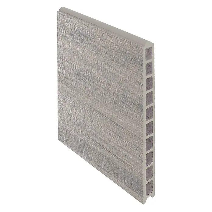 GartenLand Steckzaun-Element WPC Zaun Ameland Co-extrudiert Ohne Pfosten Ohne Abschlussleiste - B x H: 180 x 180 cm, Amethystgrau, Verbundwerkstoff - Graues Hohlkammer-Verbundprofil in Holzoptik, ideal für Zäune oder Terrassen.