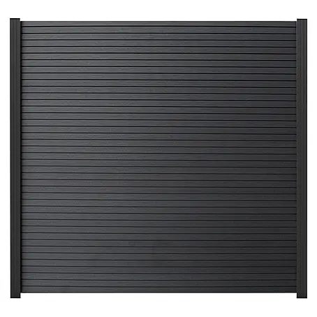 GartenLand  Steckzaun-Element WPC Zaun Shadowline Ohne Pfosten