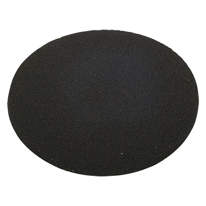 Stabilit Protector para muebles - Diámetro: 60 mm - Primer plano de una funda de micrófono de espuma negra diseñada para garantizar una calidad de sonido clara.