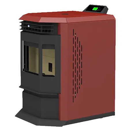SCHENGER Pelletofen HLP3602 Rot 9,3 kW A++ Vollautomatisch WLAN