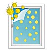 Easy Life Pollenstop-Gewebe Allergic (130 x 150 cm, Farbe Gewebe: Anthrazit, Fenster, Klettbefestigung)