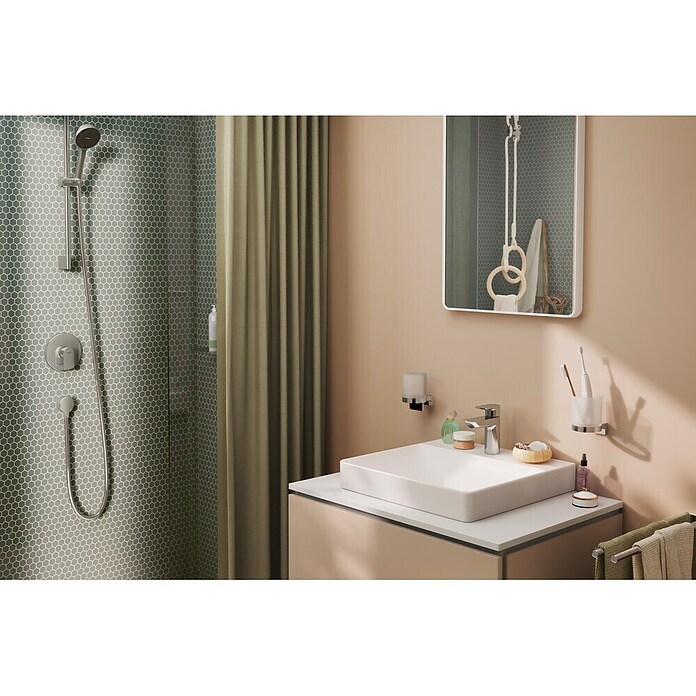 Hansgrohe Pršni drog z ročno prho Activera Eco  (Krom/temno siva, Višina: 67 cm) | 3726 - Brausegarnituren Marke | DAFD - Brausen und Zubehör Marke | DAF - Armaturen Brausen | DA - Badausstattung/Bäderwelt | D - Sanitär | BAUHAUS