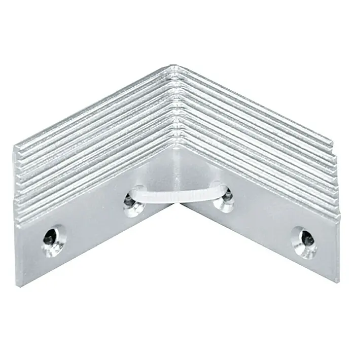 Stabilit Escuadra de silla - L x An x Al: 40 x 40 x 15 mm, 12 ud., Acero - Escuadra de ángulo de aluminio con aletas de disipación de calor y brida para fijación. Ideal para proyectos de electrónica.