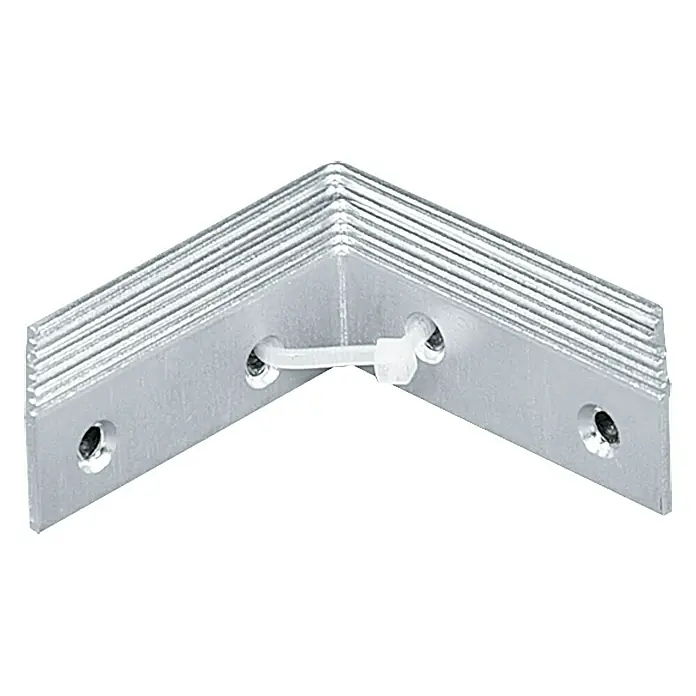 Vormann Escuadra de silla - L x An x Al: 60 x 60 x 18 mm, 8 ud. - Escuadras metálicas con agujeros para tornillos, unidas por una brida. Ideal para la construcción de muebles y proyectos de bricolaje.