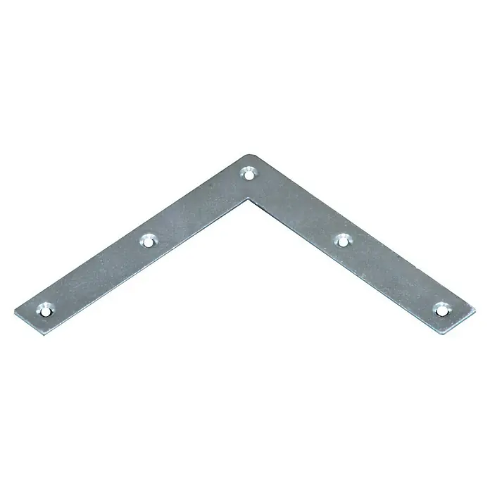 Stabilit Escuadra esquinera - 100 x 15 x 100 mm, Plateado - Escuadra de metal con agujeros. Ideal para construcciones de madera y fabricación de muebles, ofrece estabilidad y soporte.