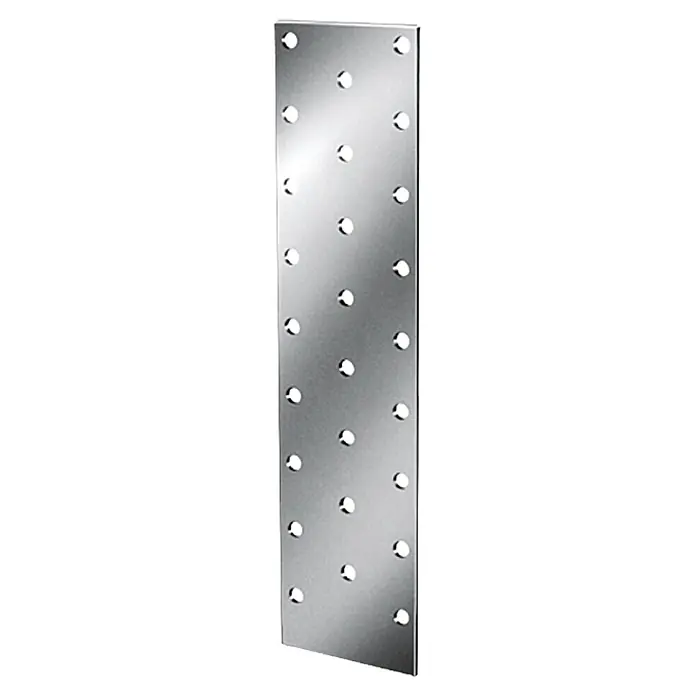 Stabilit Pletina de ensamblaje - 240 x 80 mm, 1 ud., Espesor: 2 mm - Placa de metal con muchos agujeros. Esta placa perforada es ideal para diversas tareas de montaje y construcción.