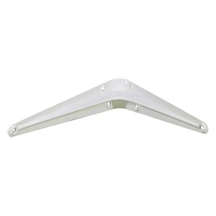 Stabilit Stahlblechkonsole - 125 x 32 x 150 mm, Belastbarkeit: 25 kg, Stahl, Weiß - Ein weiß lackierter, stabiler Winkelverbinder mit Bohrlöchern zur einfachen Montage. Ideal für Regale und andere Konstruktionen.