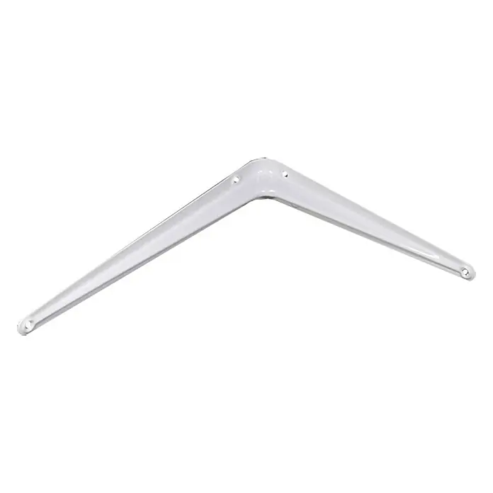 Stabilit Stahlblechkonsole - 250 x 44 x 300 mm, Belastbarkeit: 35 kg, Stahl, Weiß - Ein weiß lackierter, stabiler Schwerlastträger für Regale. Ideal zur Wandmontage und zur sicheren Befestigung von Regalbrettern.