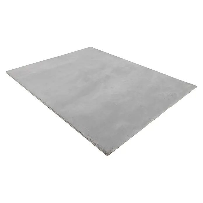 Kayoom Fellteppich Summit 625 - Grau, 230 x 160 cm, 90 % Polyester, 10 % Baumwolle - Weicher, hellgrauer rechteckiger Teppich mit dezenter Textur.