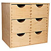 Predalni element  (20 x 28 x 28 cm, Število predalov: 6 kos) | 1400 - Boxen Körbe Wannen Holz | AAJA - Boxen_Körbe_Wannen | AAJ - Aufbewahrung | AA - Eisenwaren | A - Eisenwaren | BAUHAUS