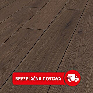 LOGOCLIC Vinto Laminat Classic (Hrast Cocoa, Rustikalen videz, 1.288 x 195 x 8 mm)