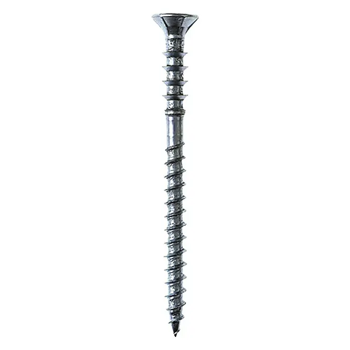 Profi Depot Justierschraube VZ - Durchmesser: 6 mm, Länge: 145 mm, TX für TORX-Antriebe, 100 Stk. - Silberne Senkkopfschraube mit durchgehendem Gewinde, ideal für Holzverbindungen, im Detail betrachtet.