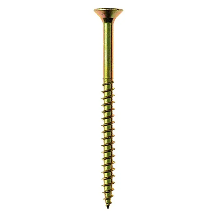 Profi Depot Tornillo para madera - Ø x L: 2,5 x 13 mm, 200 ud., Zincado, Ranura en forma de cruz Pozidriv - Tornillo: Un tornillo de madera dorado con cabeza plana y rosca afilada, ideal para conexiones de madera seguras.