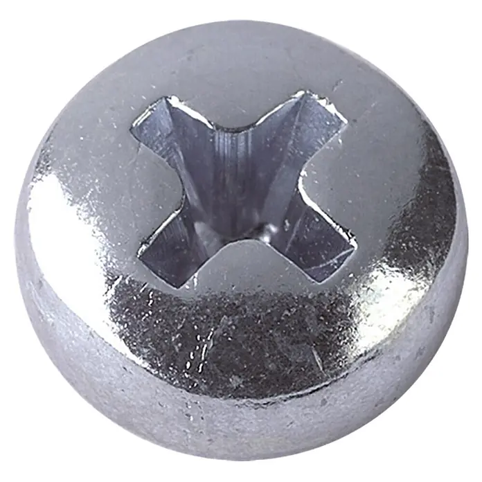 Profi Depot Gewindeschraube VZ - Ø x L: 3 x 30 mm, 100 Stk., Verzinkt, Linsenkopf, Vollgewinde - Ansicht von oben