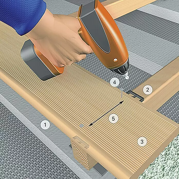 Profi Depot Terrassenschraube A2 - Edelstahl, Durchmesser: 5 mm, Länge: 50 mm, Linsenkopf, 250 Stk. - Informationsansicht